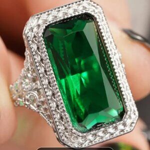 SILVER AND GREEN SIZE 9